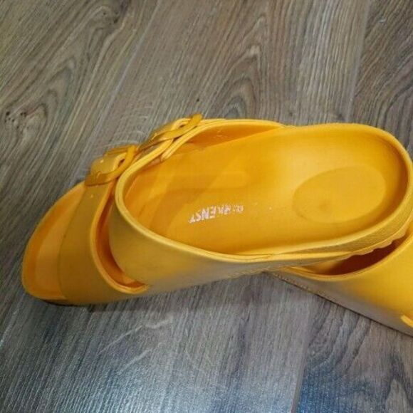 Birkenstock Arizona Orange EVA Double Buckle Strap Slide Sandals Size 36 - Picture 4 of 7